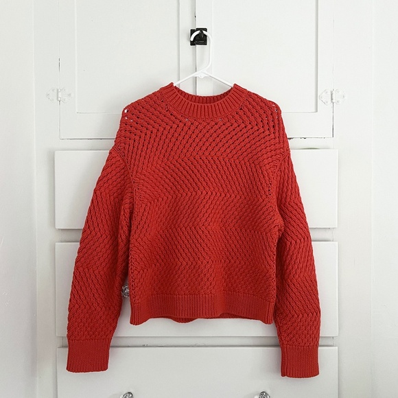 M.M. Lafleur Kiki Textured Chunky Knit Sweater in Valencia Size Medium - Picture 3 of 7